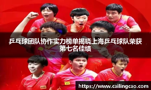 乒乓球团队协作实力榜单揭晓上海乒乓球队荣获第七名佳绩